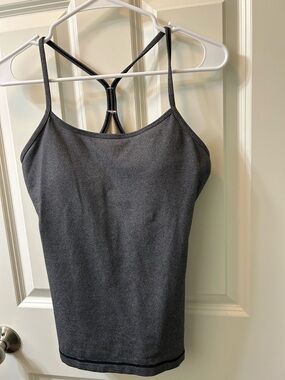 lululemon athletica Charcoal Gray Strappy Tank Top